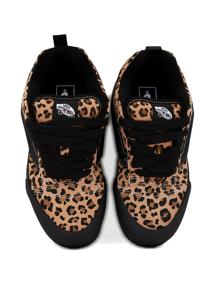 Sneakers Vans maro din piele intoarsa si bumbac - Img 3