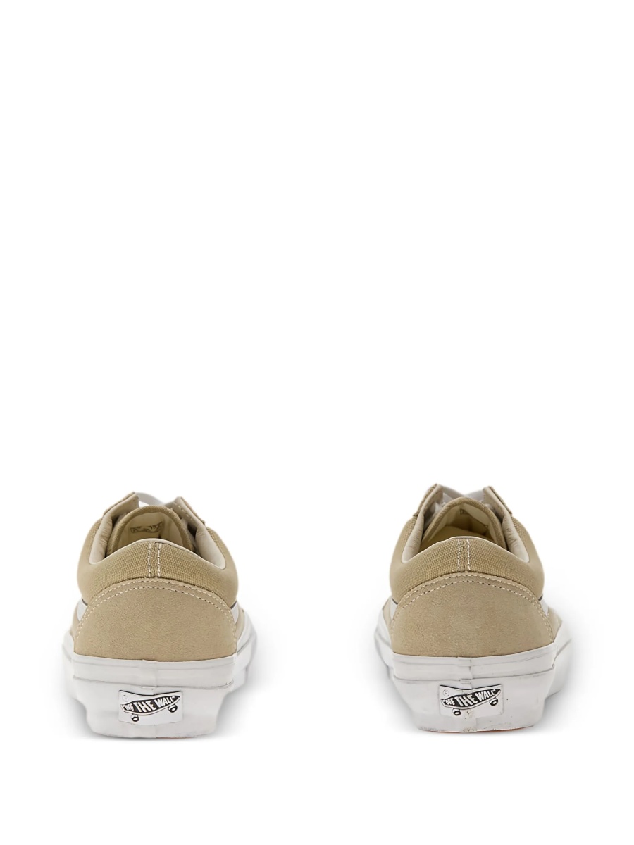 Sneakers Vans Old Skool neutri din piele si material textil - Img 3