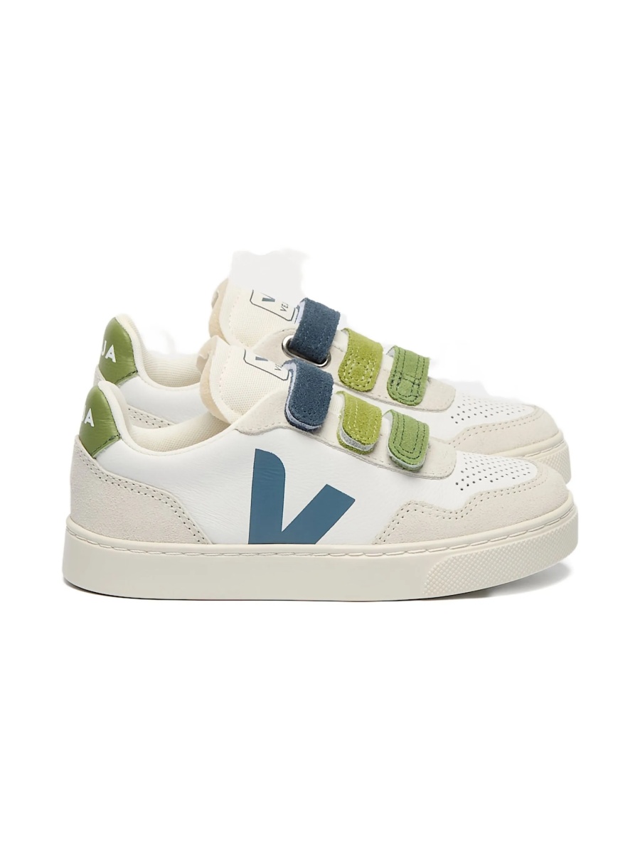 Sneakers VEJA albi din piele intoarsa si piele - Img 2