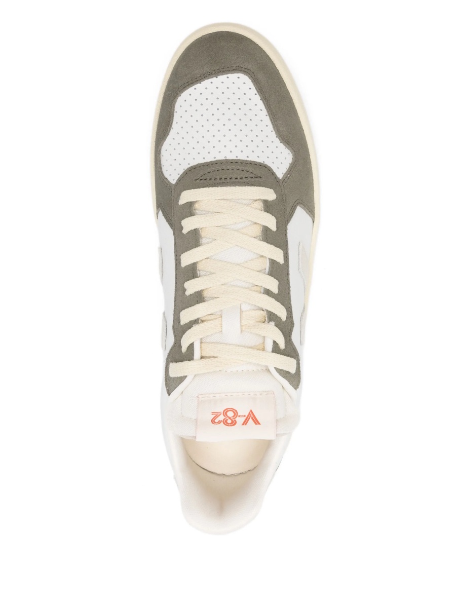 Sneakers VEJA albi din piele si material textil - Img 4