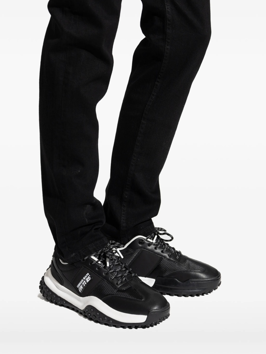 Sneakers Versace Jeans Couture negri din material textil - Img 5