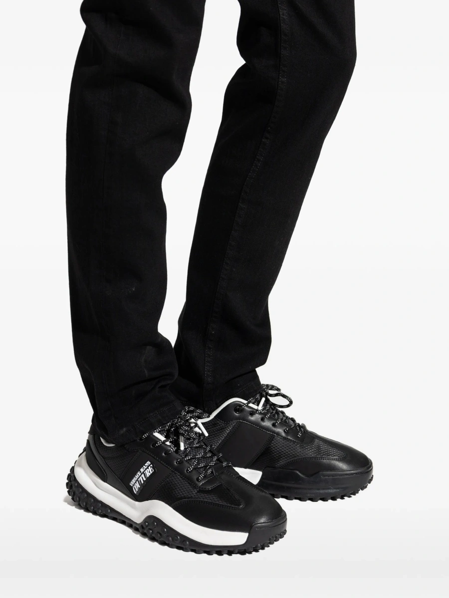 Sneakers Versace Jeans Couture negri din material textil - Img 5