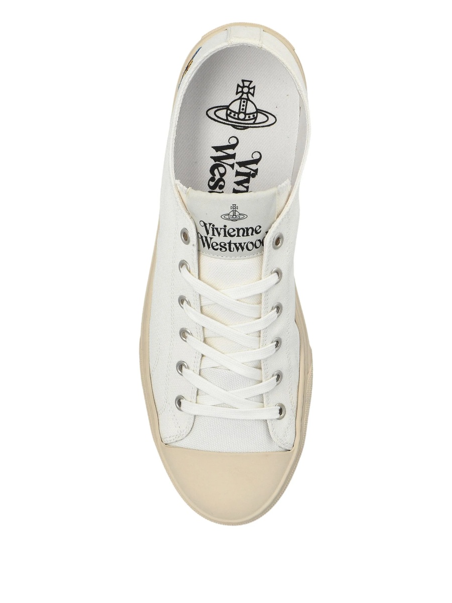 Sneakers Vivienne Westwood albi din bumbac organic - Img 3