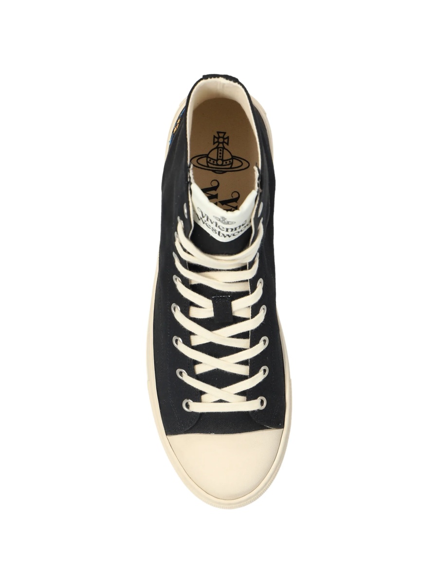 Sneakers Vivienne Westwood negri din bumbac - Img 3