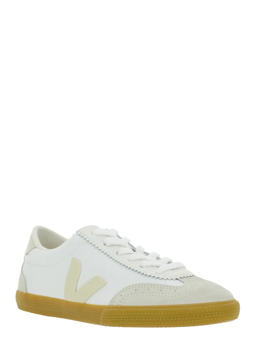 Sneakers 'Volley' White Low Top Sneakers with Patch Logo on the Side and Logo Lettering on the Rear in Canvas Unisex - Img 2