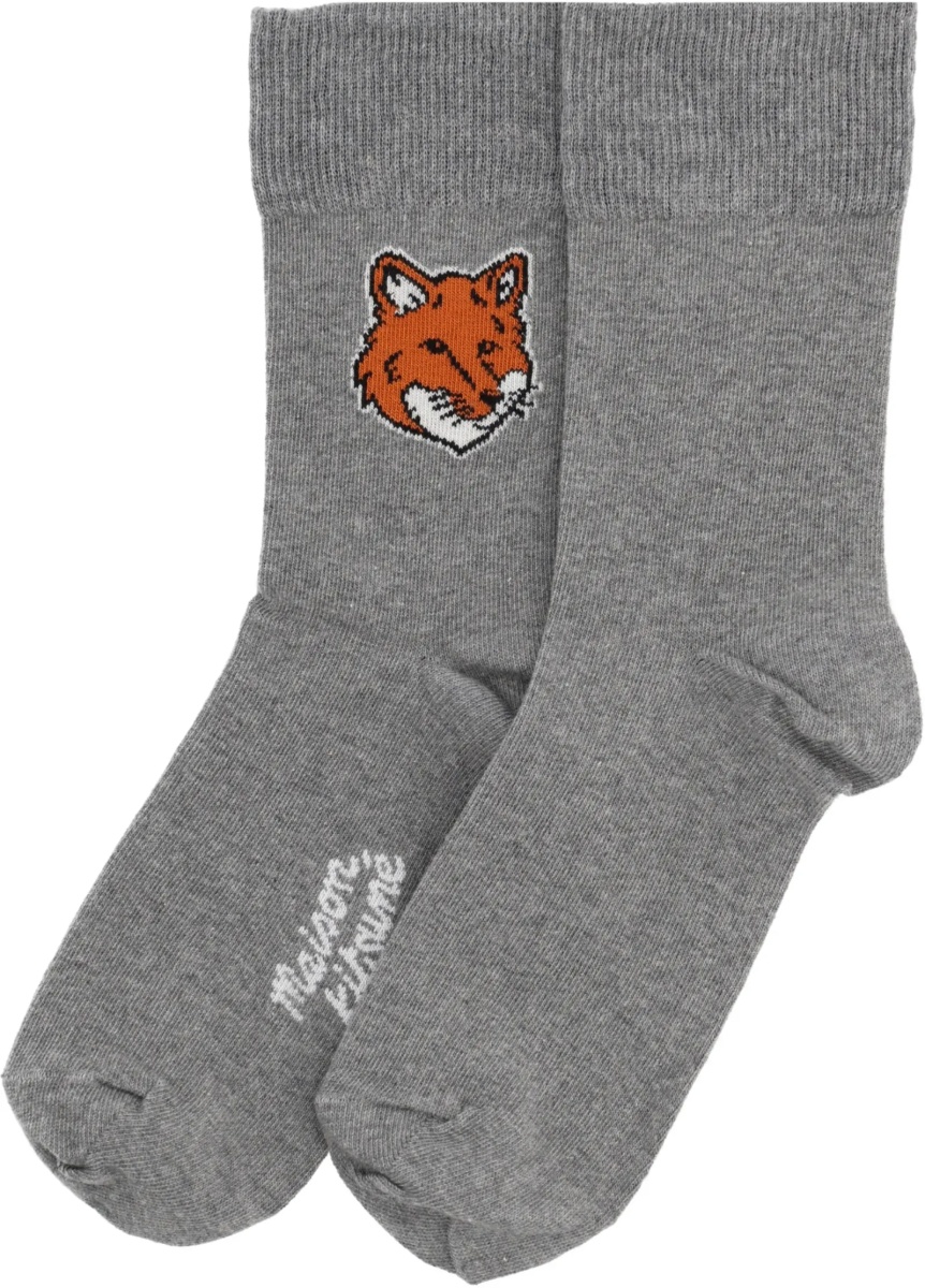 Sosete MAISON KITSUNÉ Calzini "Fox Head" Con Logo - Img 2