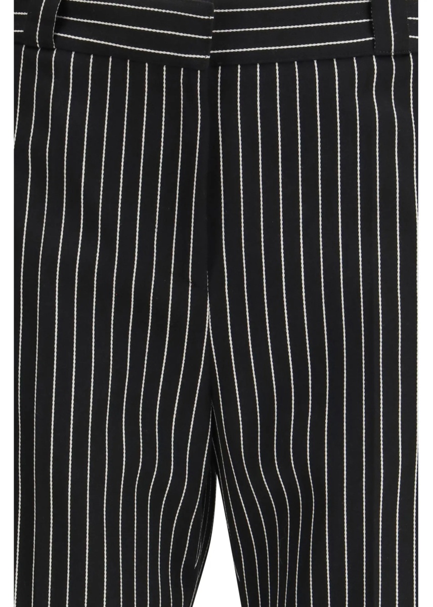 STRIPED WOOL COTTON BARATHEA CHINO PANTS - Img 3