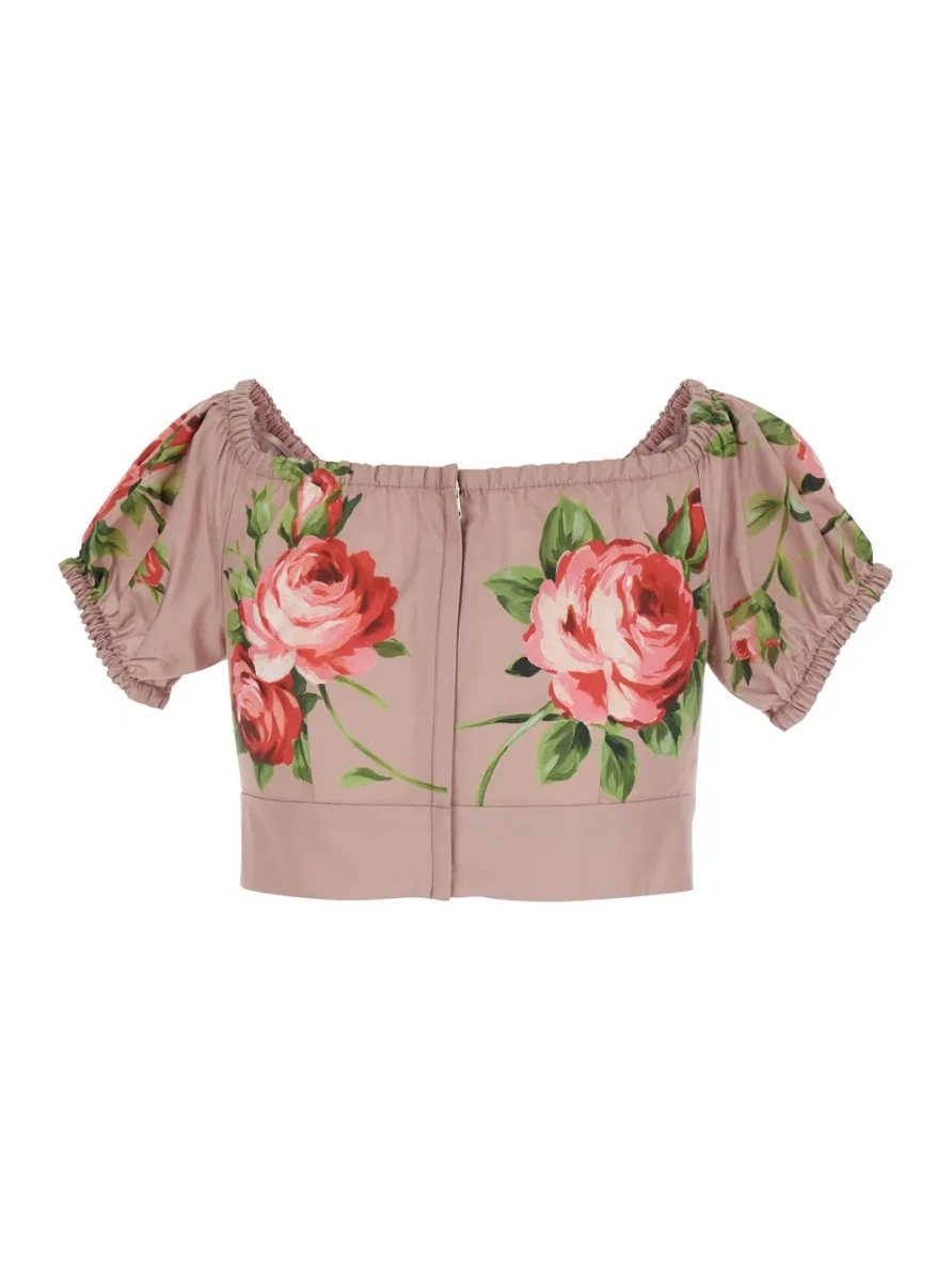 Top Dolce &amp; Gabbana roz din bumbac - Img 2