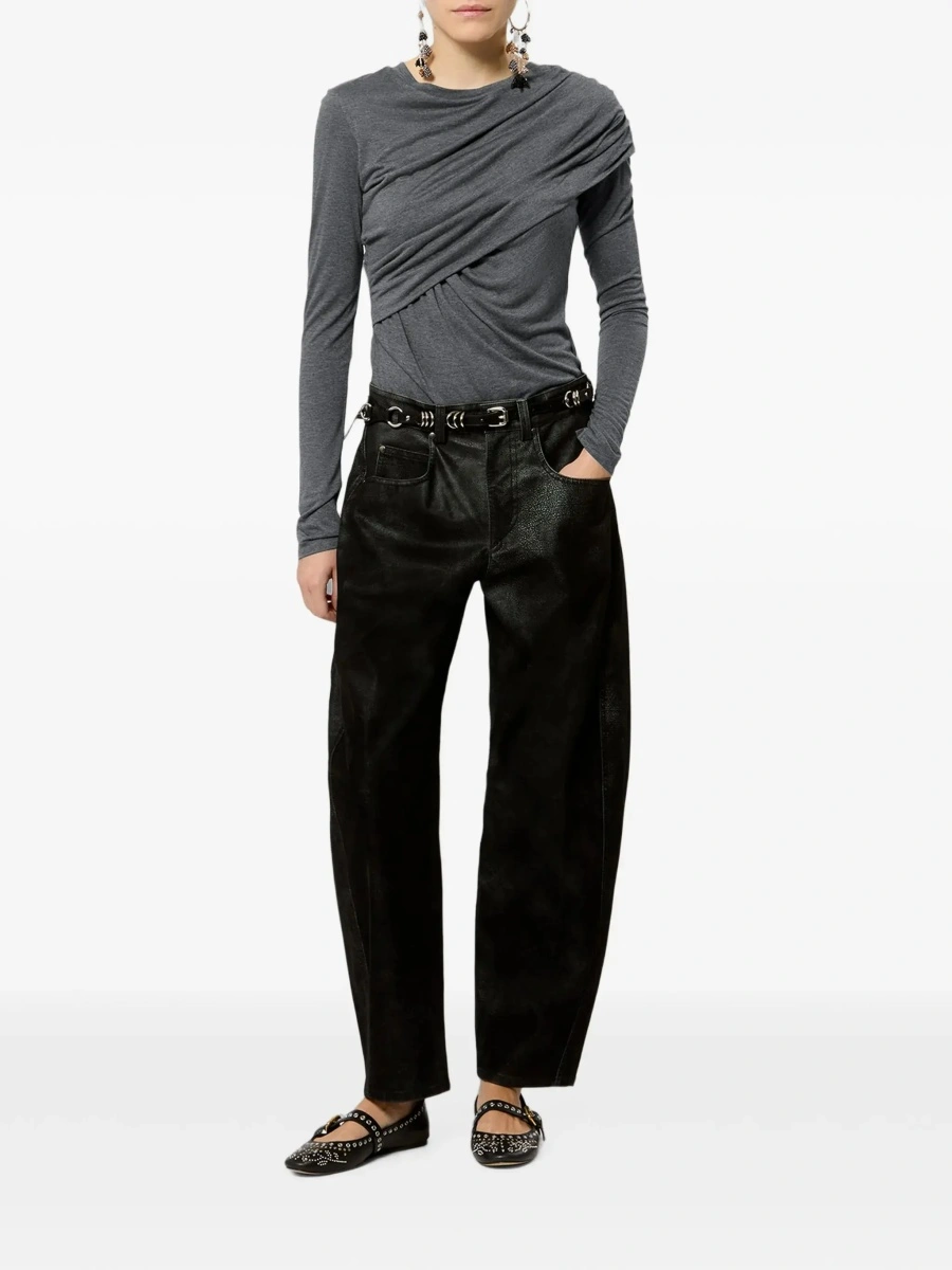 Top Isabel Marant gri din vascoza - Img 4