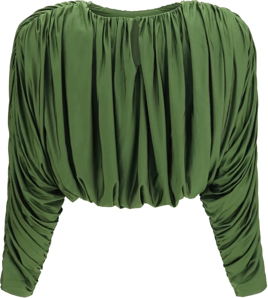 Top Self-Portrait verde din jerse - Img 2