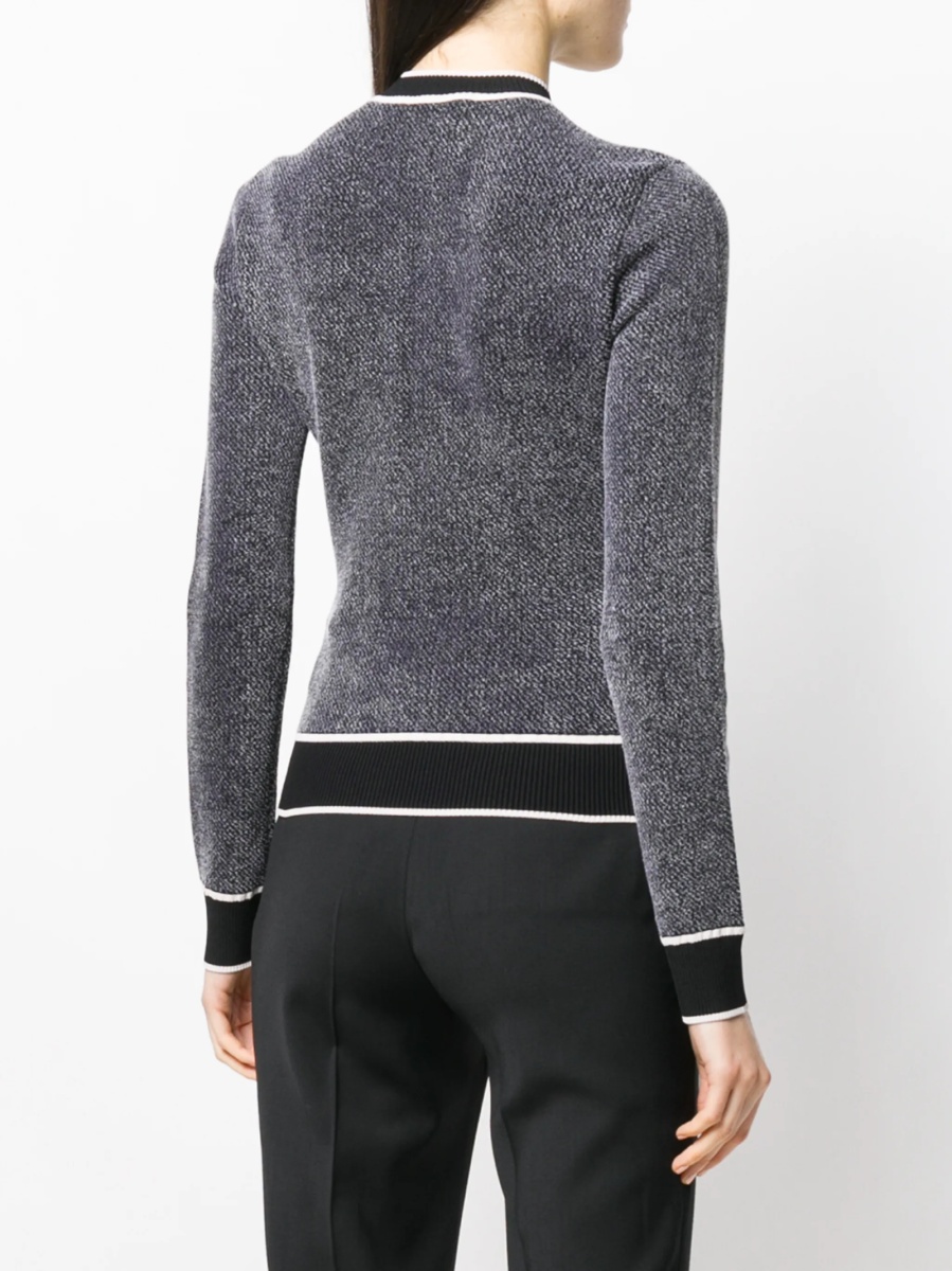 Top tricotat Off-White gri - Img 4