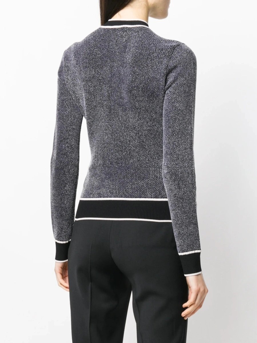 Top tricotat Off-White gri - Img 4