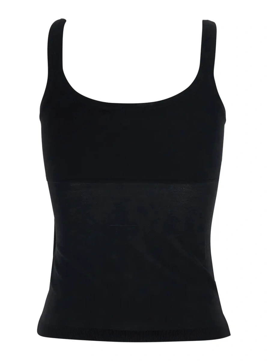 Topuri Black Top with Round Neck in Viscose Woman - Img 2