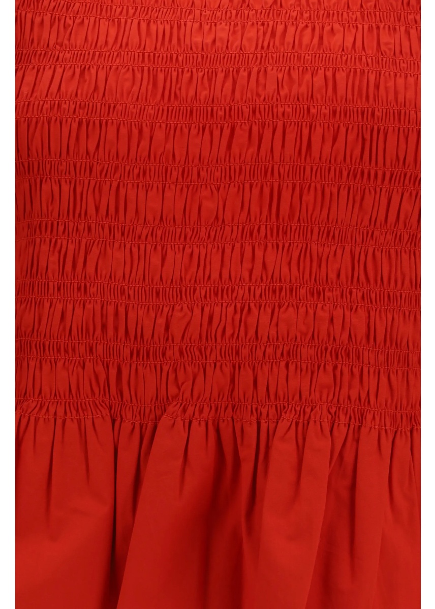 Topuri Ruched cotton Top with side bows - Img 3