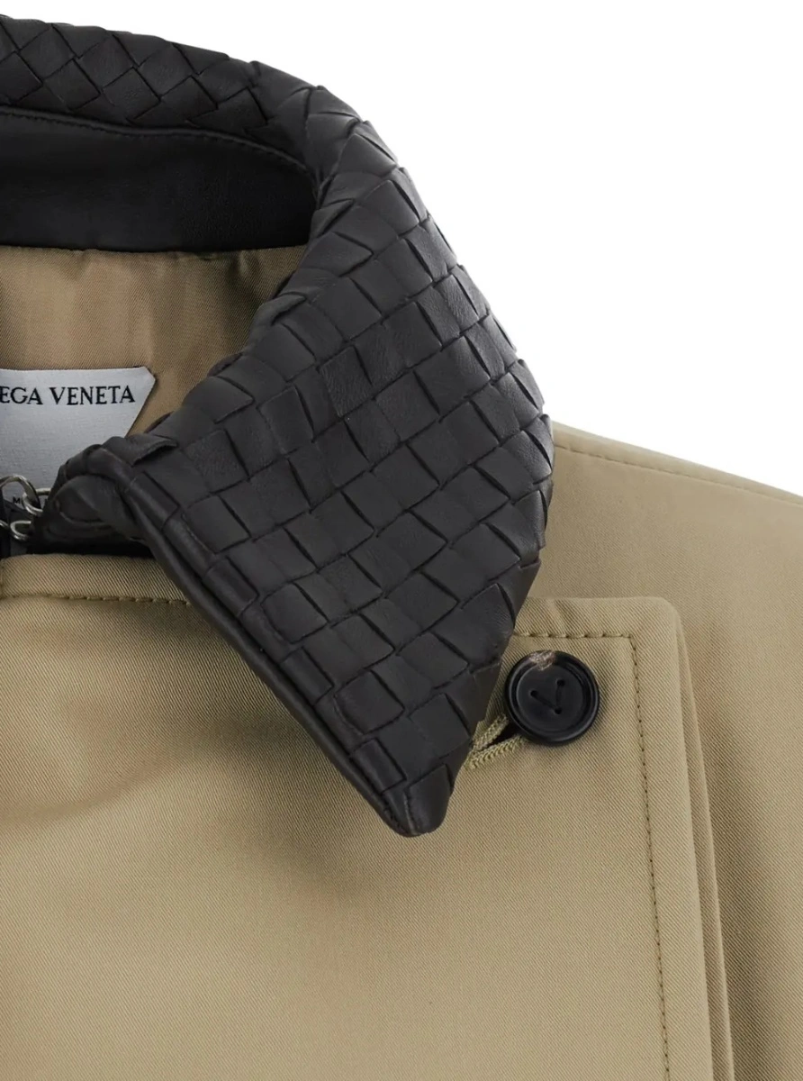 Trenci Bottega Veneta bej din bumbac - Img 3