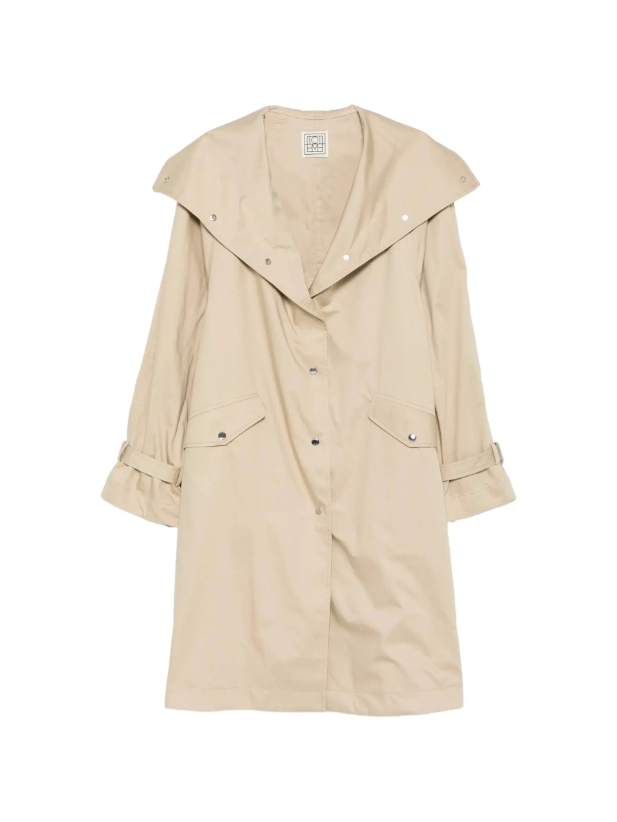 Trenciuri TOTÊME Oversized Cotton Trench with beige cotton women - Img 8