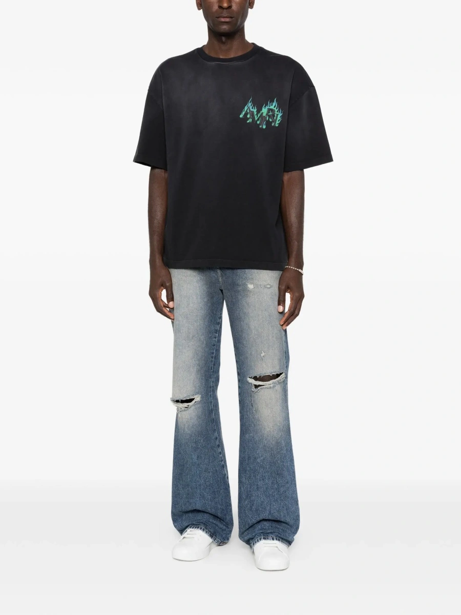 Tricou AMIRI negru din bumbac - Img 4