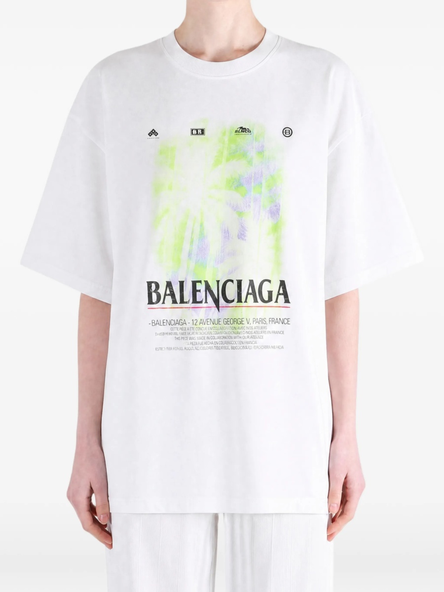 Tricou Balenciaga alb - Img 2