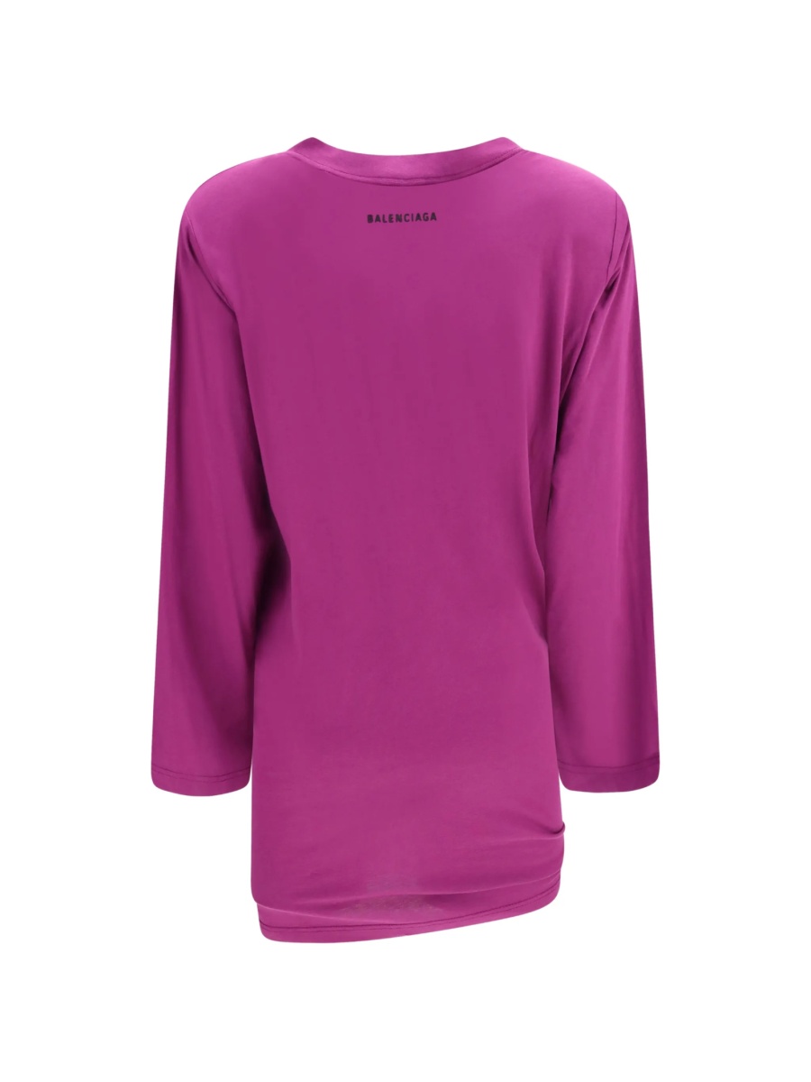 Tricou Balenciaga roz din bumbac - Img 3