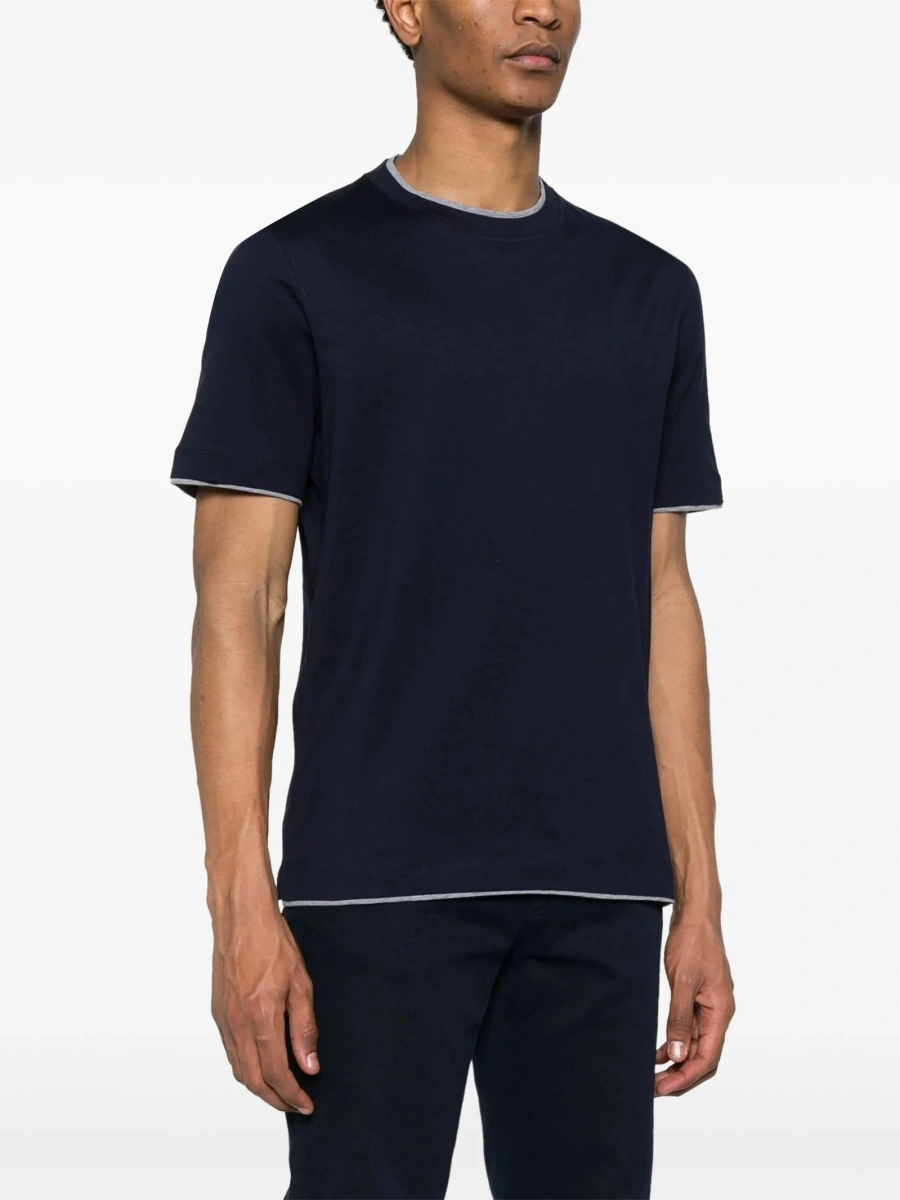 Tricou Brunello Cucinelli albastru - Img 3