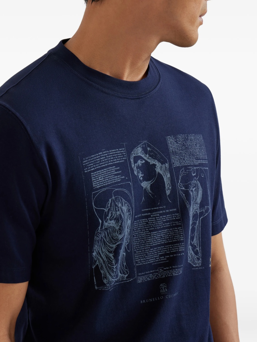 Tricou Brunello Cucinelli albastru - Img 5