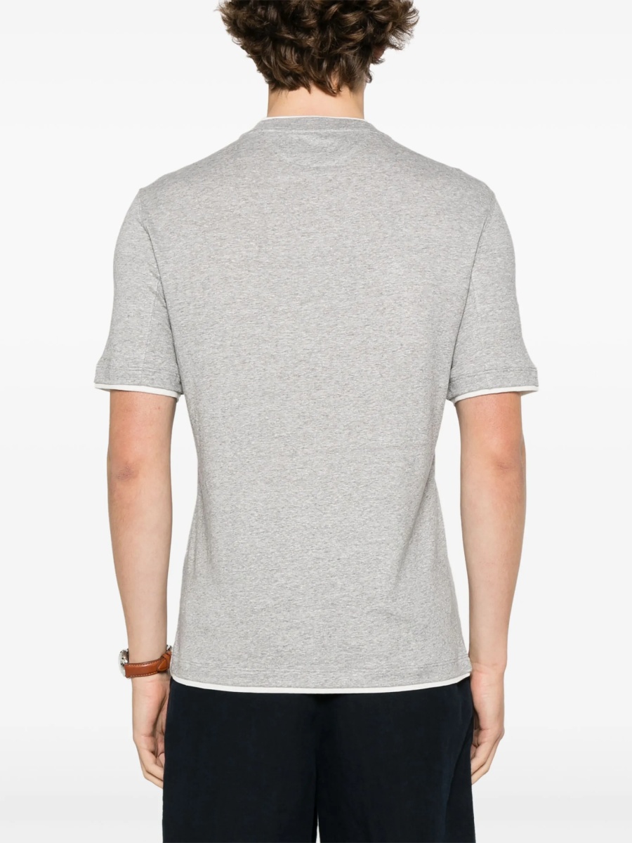 Tricou Brunello Cucinelli gri - Img 3
