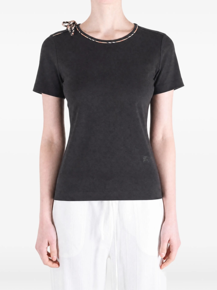 Tricou Burberry negru din bumbac - Img 2