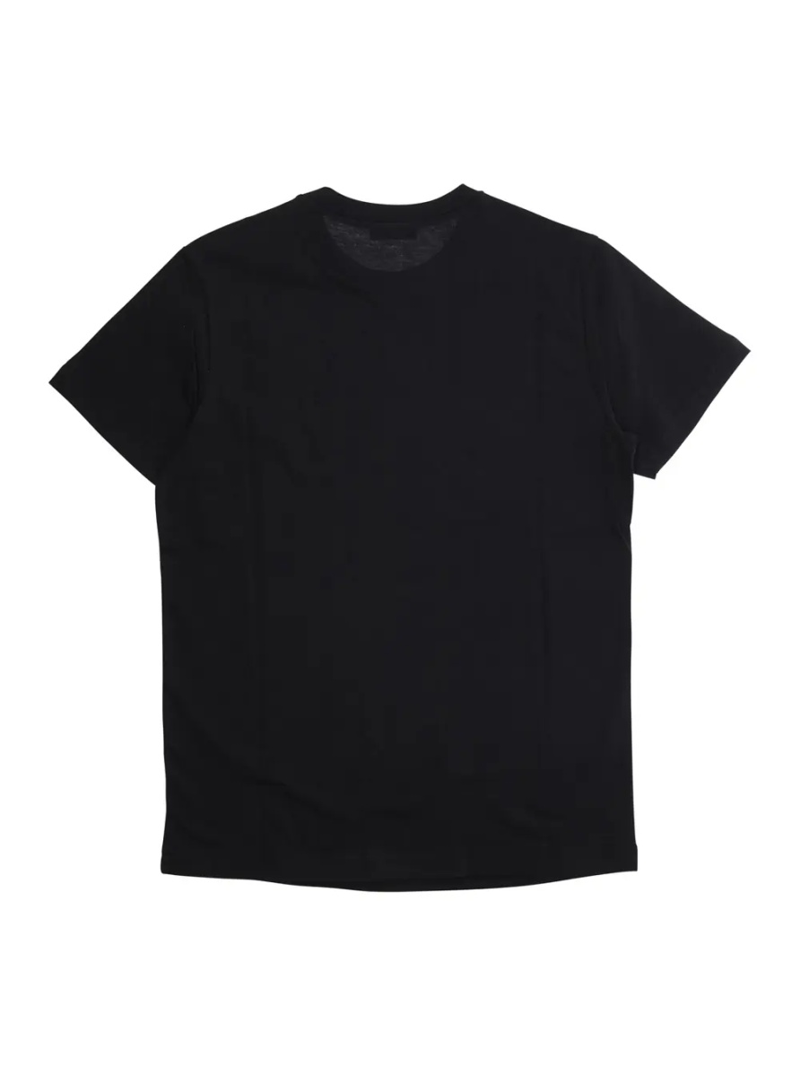 Tricou Crew Neck T-Shirt with Maxi Logo Print in Black Cotton Girl - Img 2