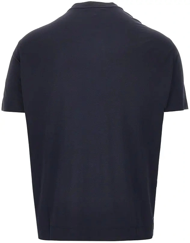 Tricou Emporio Armani albastru din jerse - Img 3