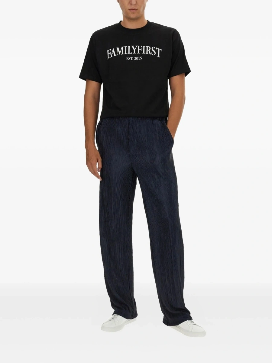 Tricou Family First negru din bumbac - Img 2