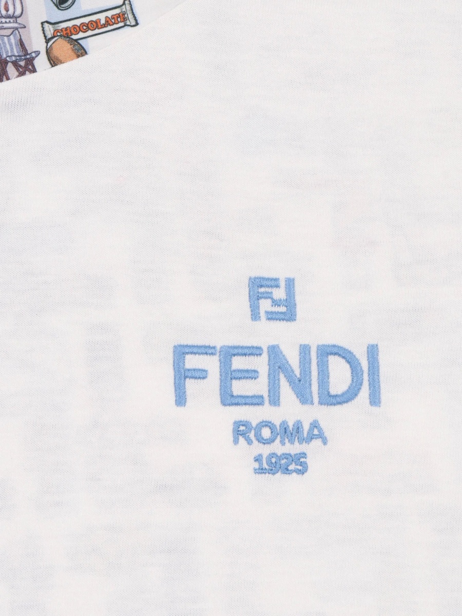 Tricou Fendi alb - Img 3