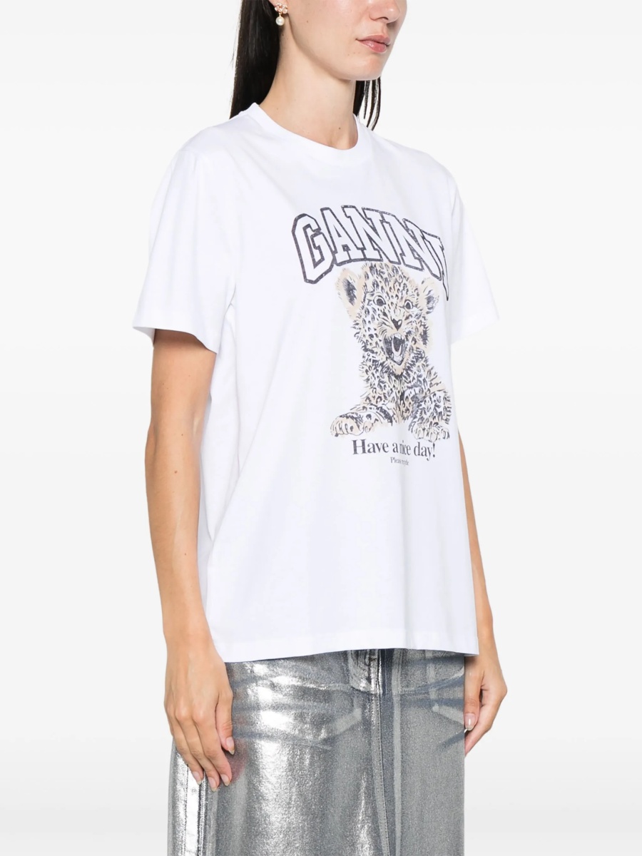 Tricou Ganni alb - Img 3