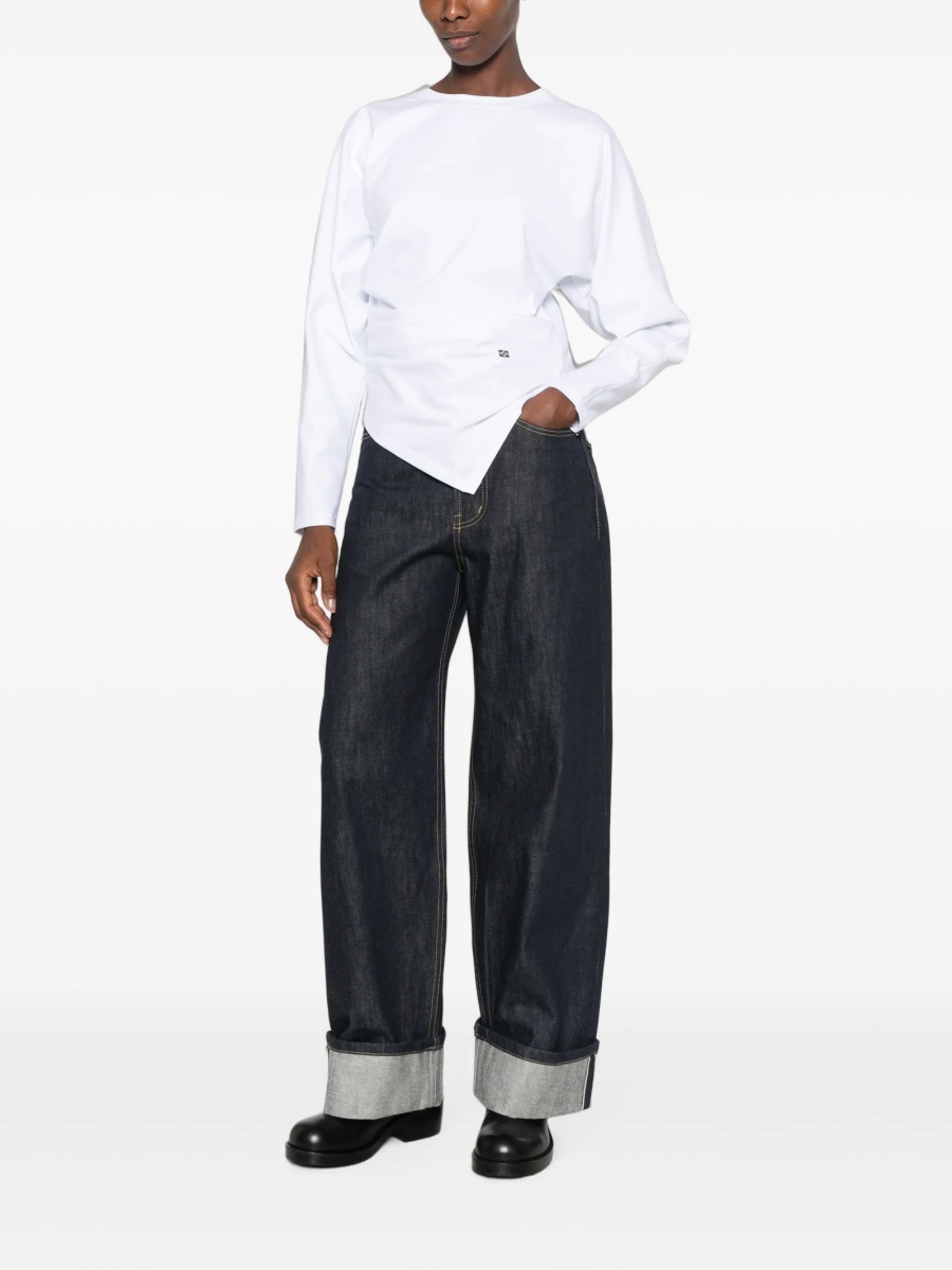 Tricou Ganni alb - Img 2