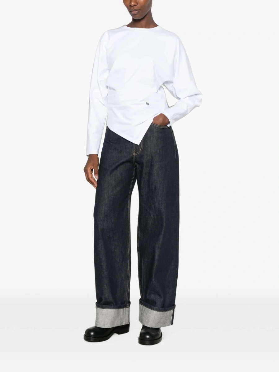Tricou Ganni alb - Img 2