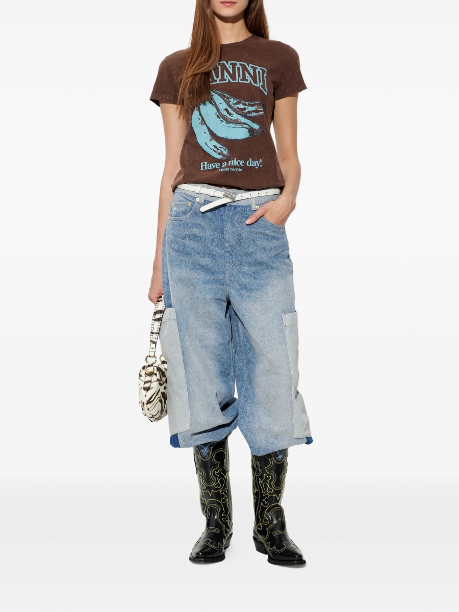 Tricou Ganni maro - Img 2