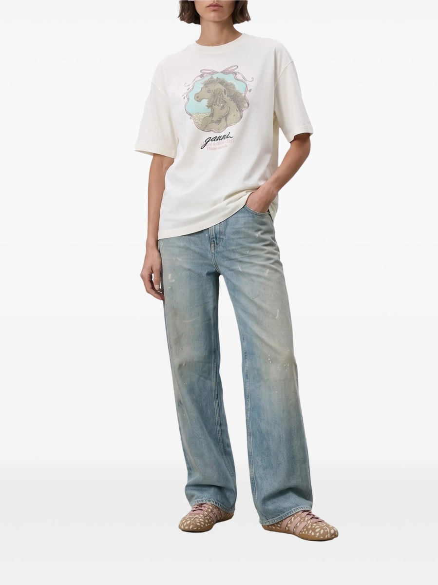 Tricou Ganni neutru - Img 2