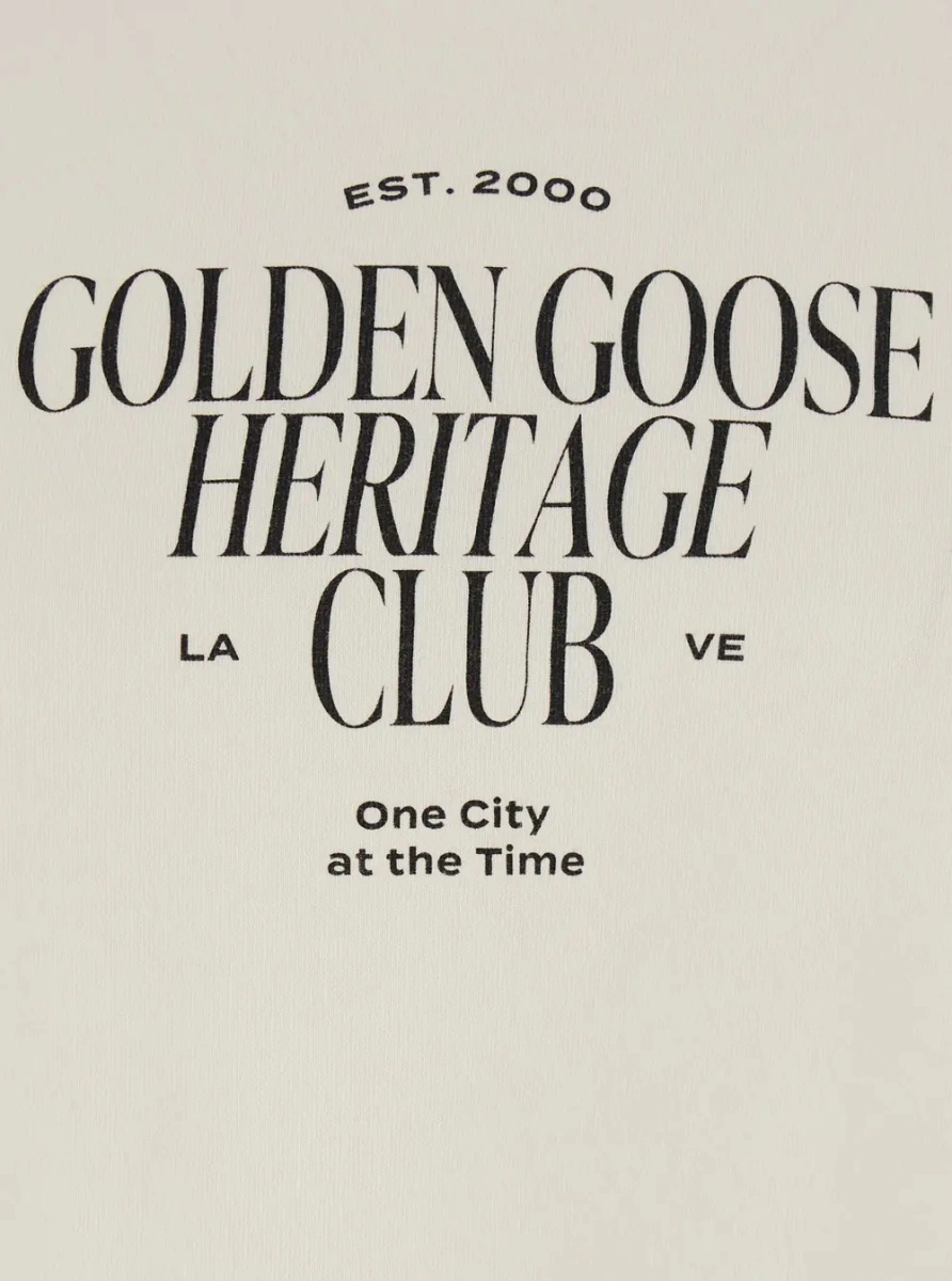 Tricou Golden Goose alb din bumbac - Img 3