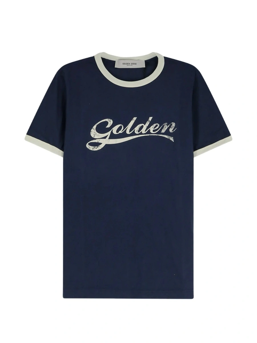 Tricou Golden Goose albastru din bumbac - Img 6