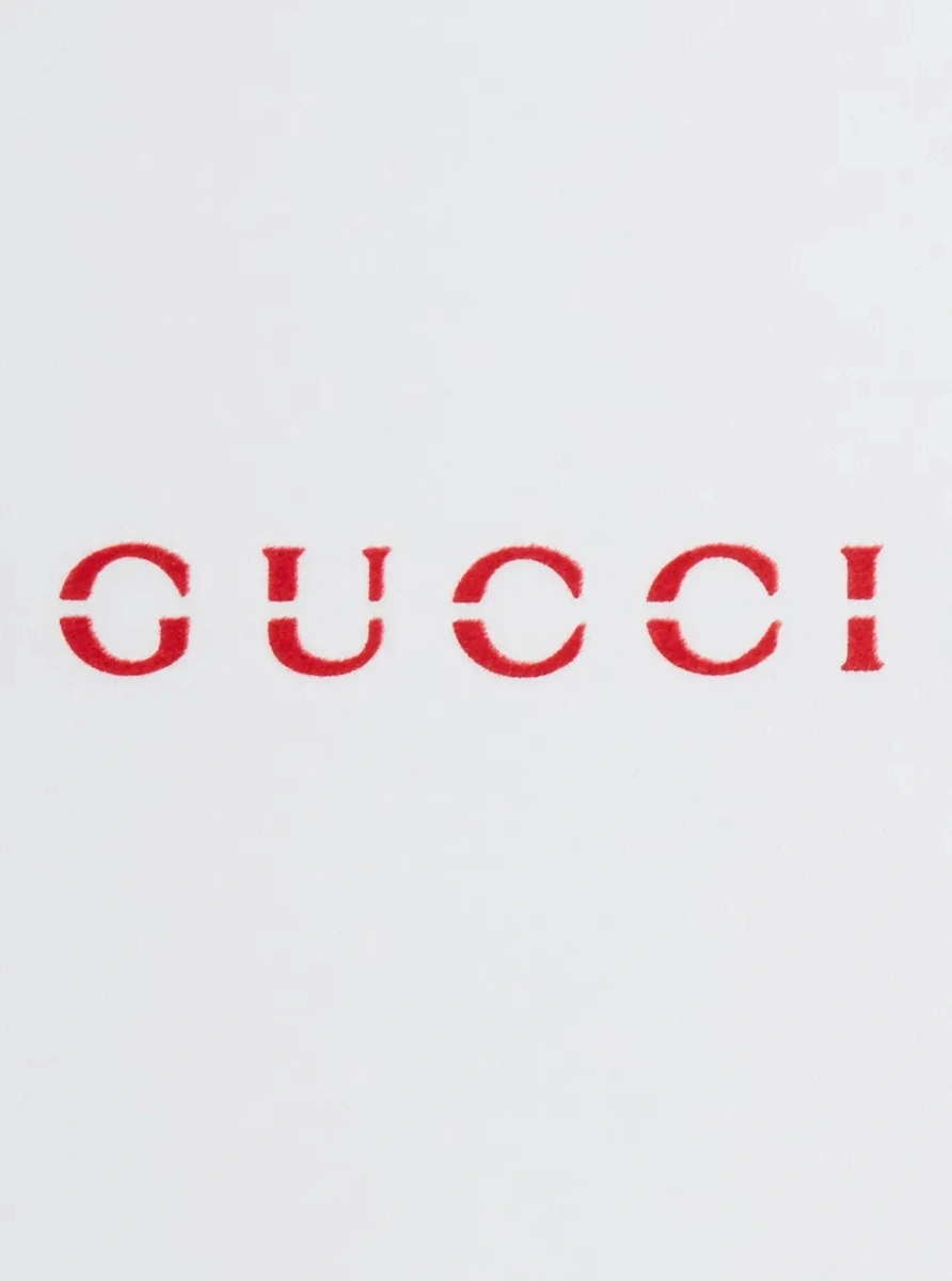 Tricou Gucci alb din bumbac - Img 3