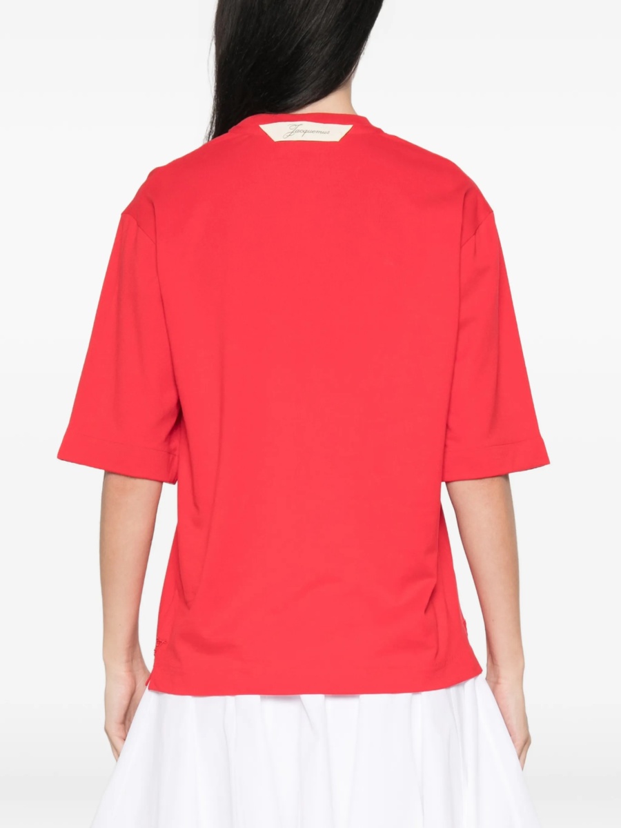 Tricou JACQUEMUS Rond Carré rosu - Img 4