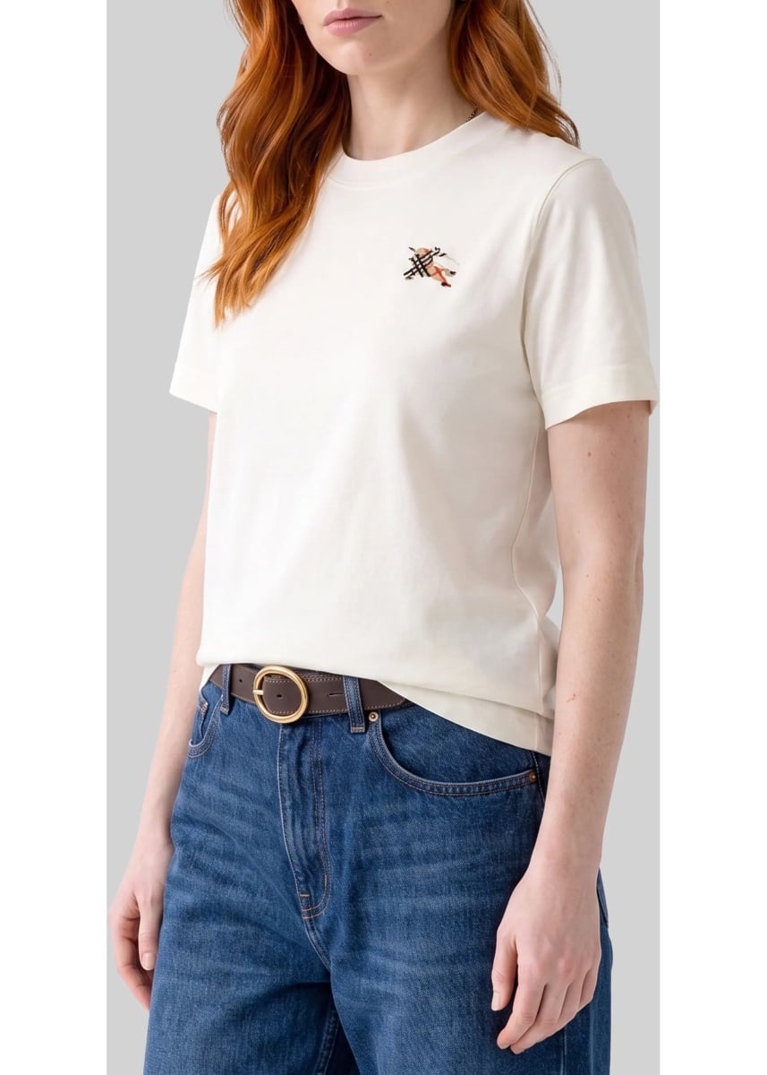 Tricou Knight Check Cotton T-Shirt - Img 2