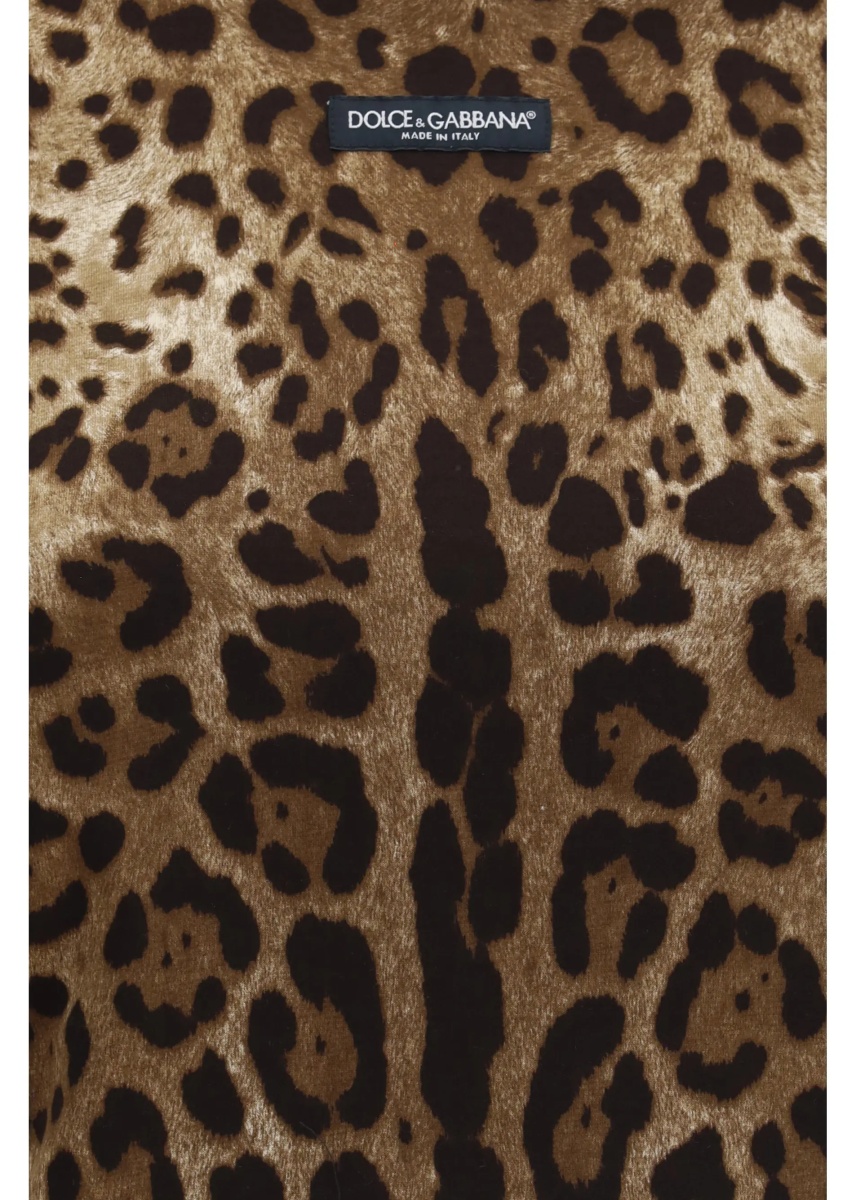 Tricou Leopard-print cropped T-shirt - Img 3