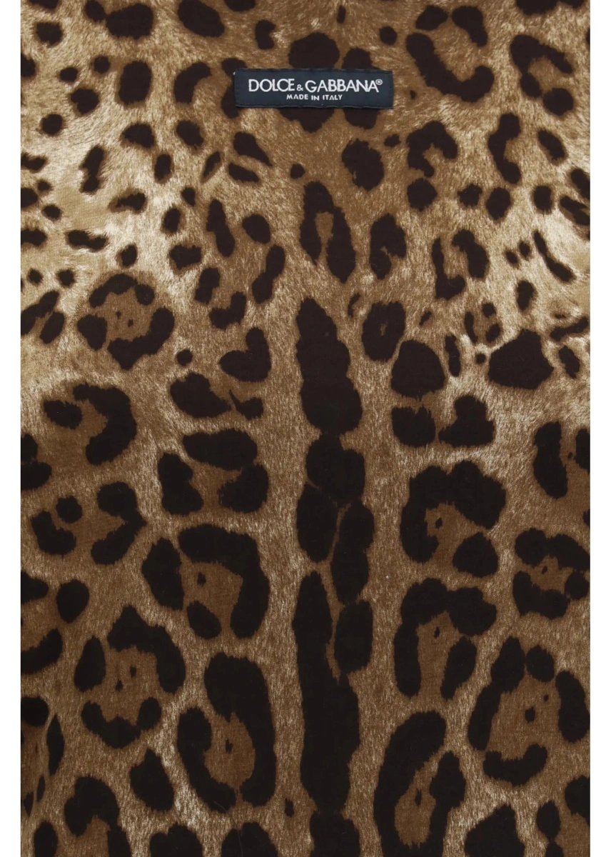 Tricou Leopard-print cropped T-shirt - Img 3