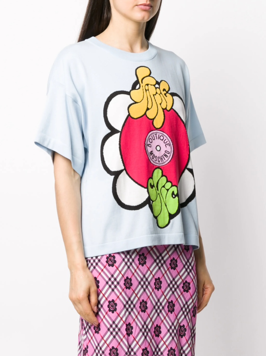Tricou LOVE Moschino albastru - Img 3