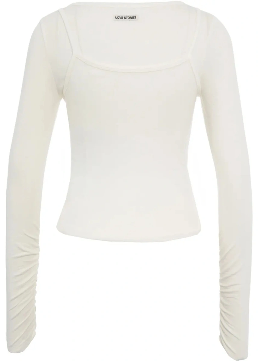 Tricou Love Stories alb 'Piper' - Img 3
