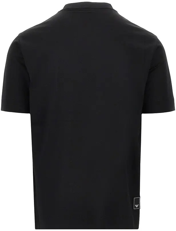 Tricou Lyocell and cotton blend T-shirt with logo - Img 3