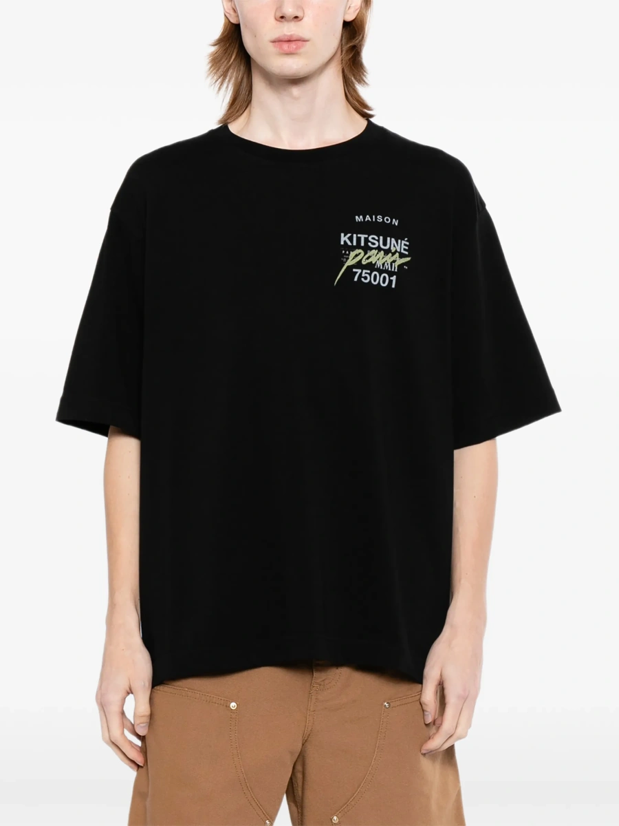 Tricou MAISON KITSUNÉ negru - Img 3
