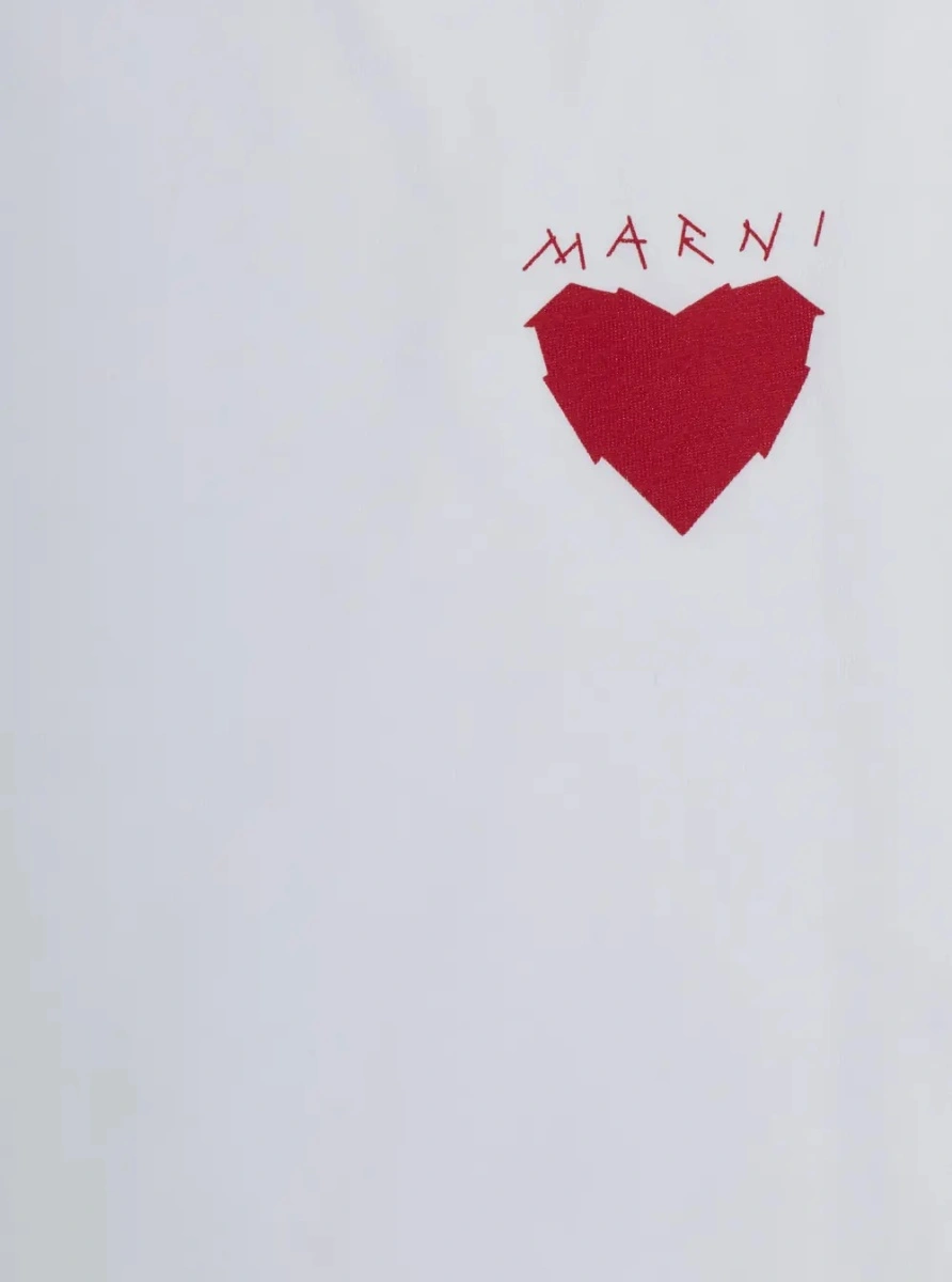 Tricou Marni alb din bumbac - Img 3