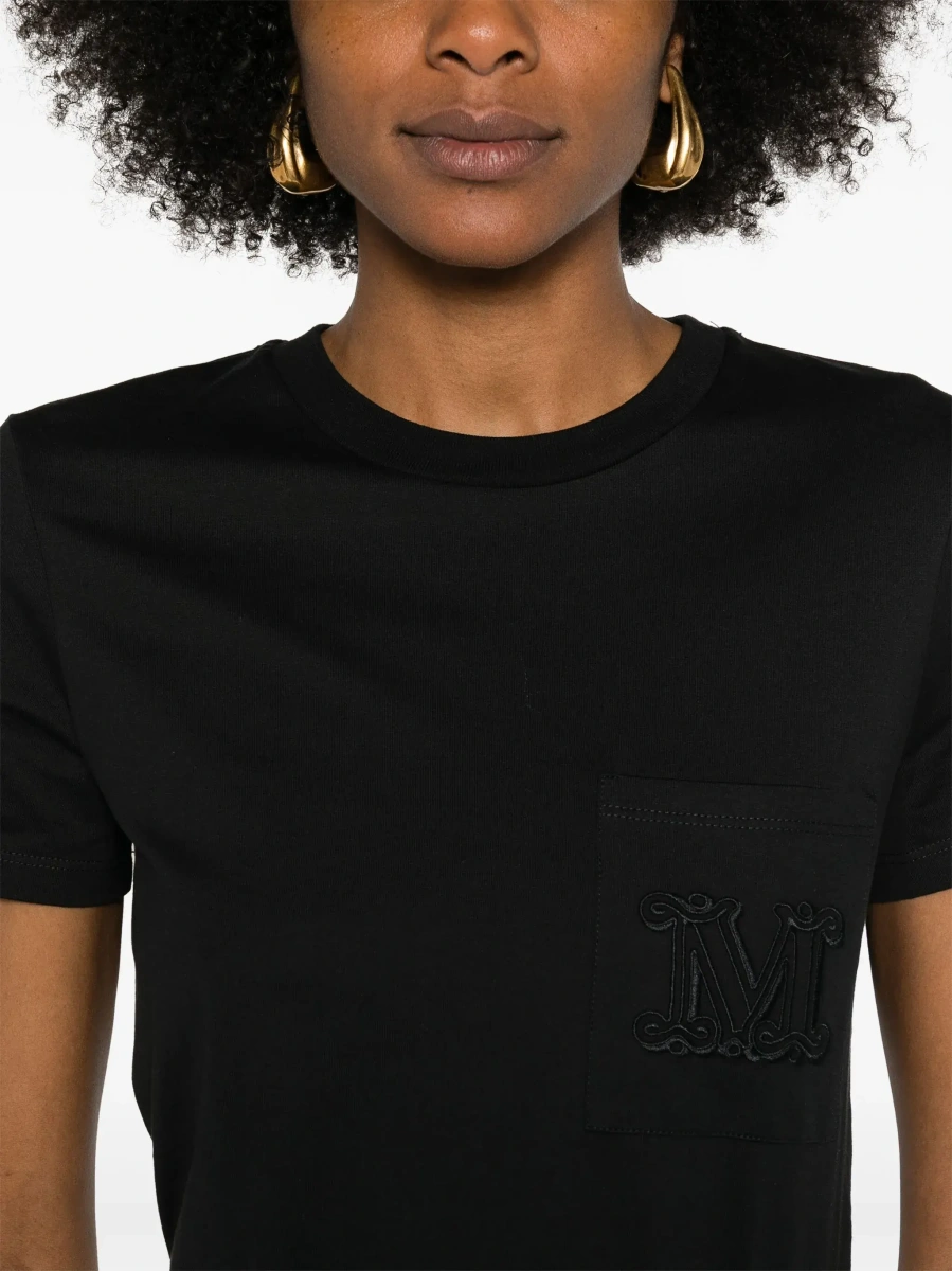 Tricou Max Mara negru din bumbac - Img 7