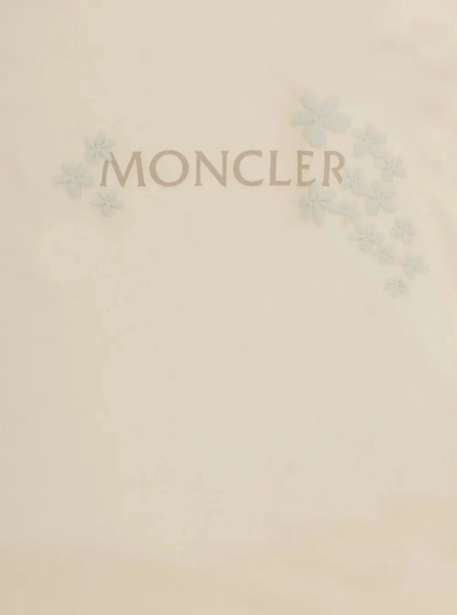 Tricou Moncler roz din bumbac - Img 3